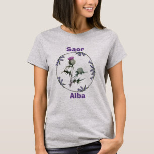 T-shirt Fleurs écossaises de jacinthe des bois de chardon