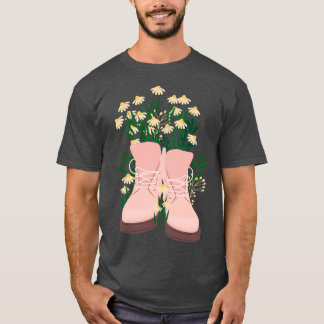 T-shirt Fleurs En Chaussures Profondes