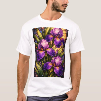 T-shirt Fleurs en verre coloré