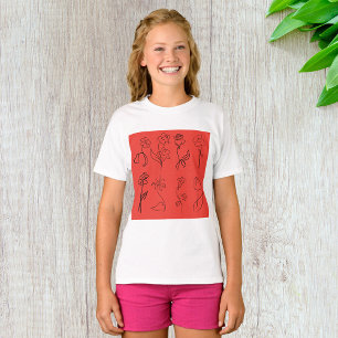 T-shirt Fleurs esquissées