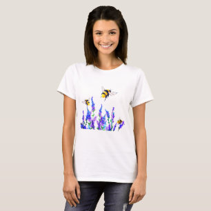 T-shirt fleurs et abeilles