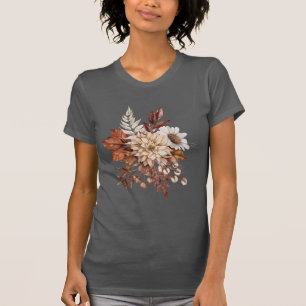 T-shirt Fleurs et feuilles d'automne vintage