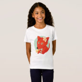 T-Shirt Fleurs et fille mignonne de Fox (Devant entier)