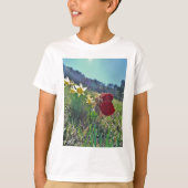 T-shirt Fleurs et fleurs jaunes (Devant)