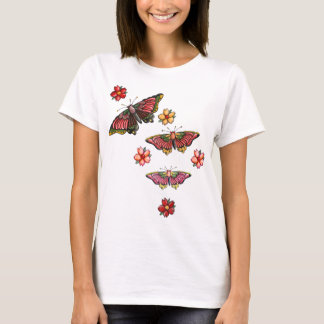 T-shirt Fleurs et papillons