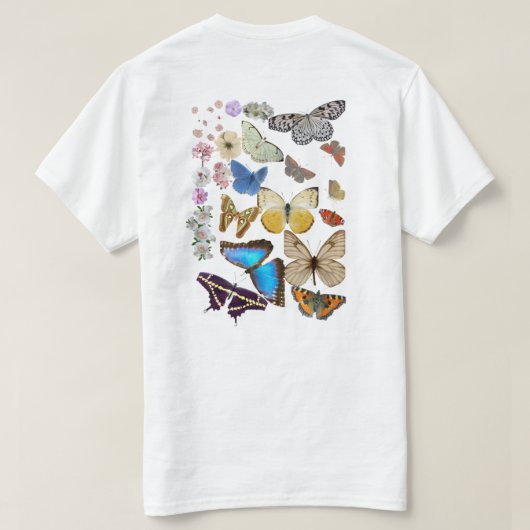 T-shirt Fleurs et papillons (Design dos)