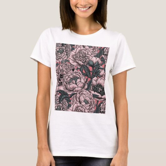 T-shirt fleurs et papillons de nuit (Devant)