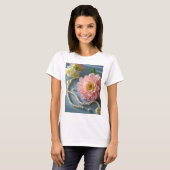 T-shirt Fleurs et perles élégantes (Devant entier)
