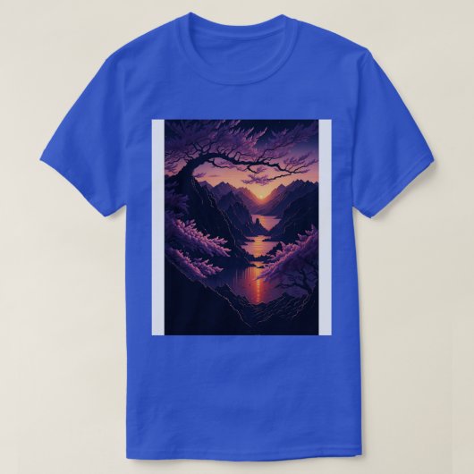 T-shirt Fleurs éthérées Sunset Serenity et Rainbow Refl (Design devant)