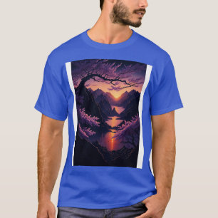 T-shirt Fleurs éthérées Sunset Serenity et Rainbow Refl