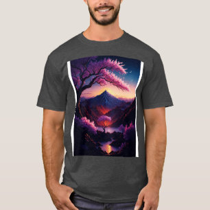 T-shirt Fleurs éthérées Sunset Serenity et Rainbow Refl