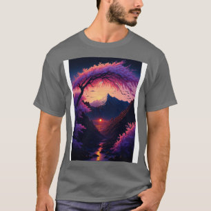 T-shirt Fleurs éthérées Sunset Serenity et Rainbow Refl