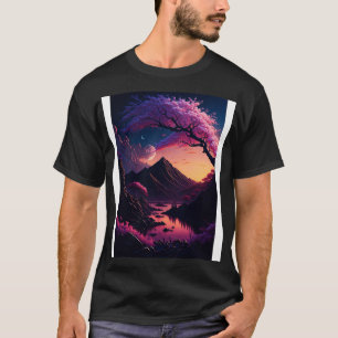 T-shirt Fleurs éthérées Sunset Serenity et Rainbow Refl