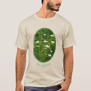 T-shirt Fleurs Faisy Blanc Sauvage En Champ Personnalisé