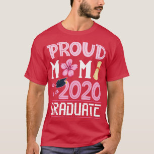 T-shirt Fleurs Fier Maman 2020 Fils Diplômé Fils Fille Heu