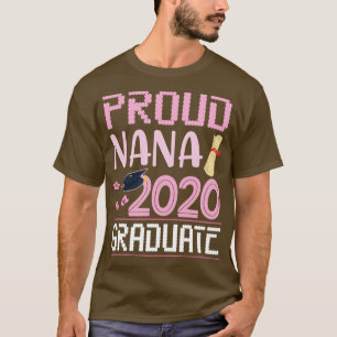 T-shirt Fleurs Fier Nana 2020 Graduate Grandson fille