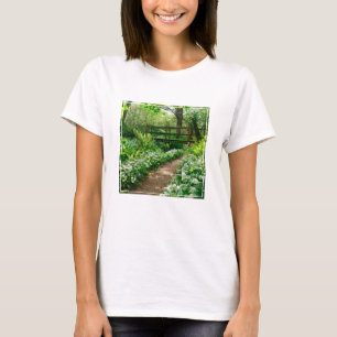 T-shirt Fleurs Fleurs sauvages blancs en forêt