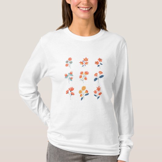 T-shirt Fleurs fleurs sauvages Botanique (Devant)