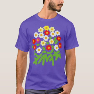 T-shirt Fleurs florales Abstraites et fougères pour mères