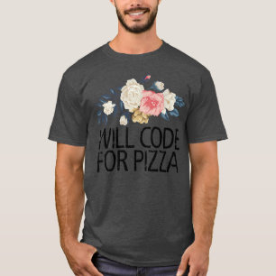 T-shirt Fleurs Florales mignonne Amour Drôle Code Pour Piz