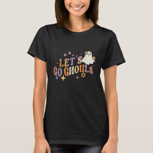 T-shirt Fleurs Groovy Ghouls Halloween Gentil Fantôme Arai