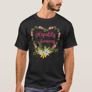 T-shirt Fleurs Heart National Hépatite Awareness Day App
