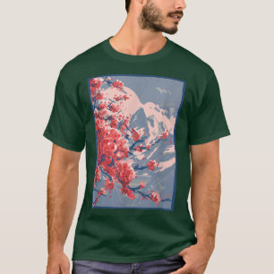 T-shirt Fleurs japonaises de cerisier Sakura Mountain
