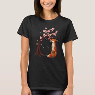 T-shirt Fleurs japonaises de fleurs de cerises de renard