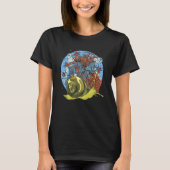 T-shirt Fleurs Jardin Gastropode Flexible Bruant Animal Fl (Devant)