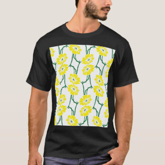 T-shirt Fleurs Jaunes : Motif sans couture illustré