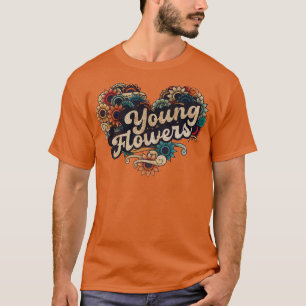 T-shirt Fleurs jeunes VIGNETTE COULEUR VINTAGE