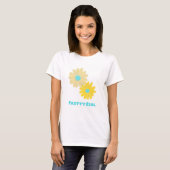 T-shirt fleurs jolie fille (Devant entier)