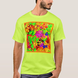 T-shirt Fleurs Lumineuses Et Colorées Art. Acheter Mainten
