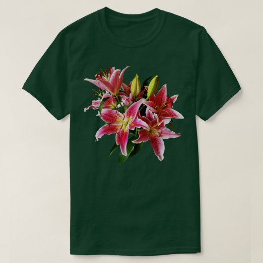 T-shirt Fleurs Lys Roses (Design devant)