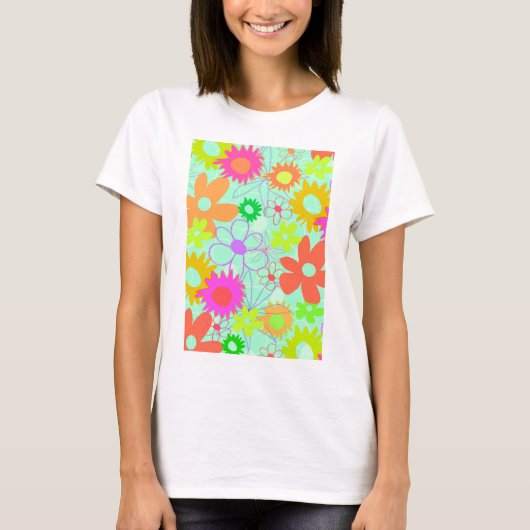 T-shirt Fleurs mélangées (Devant)