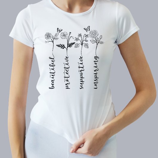 T-shirt Fleurs Mères Fête
