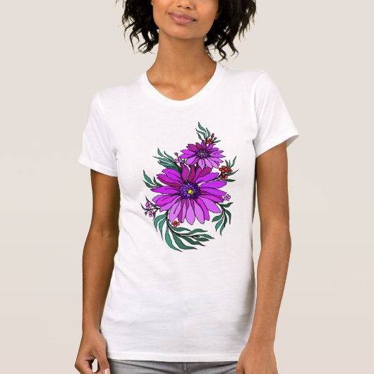 T-shirt Fleurs mignonnes 10a d'art déco (Devant)