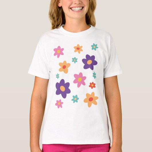 T-shirt Fleurs mignonnes Printemps de Pâques (Devant)