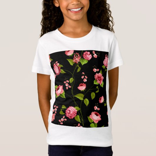 T-Shirt Fleurs Motif 18 (Devant)