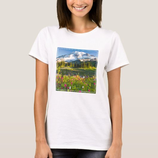 T-shirt Fleurs | Mt. Rainier Fleurs sauvages (Devant)