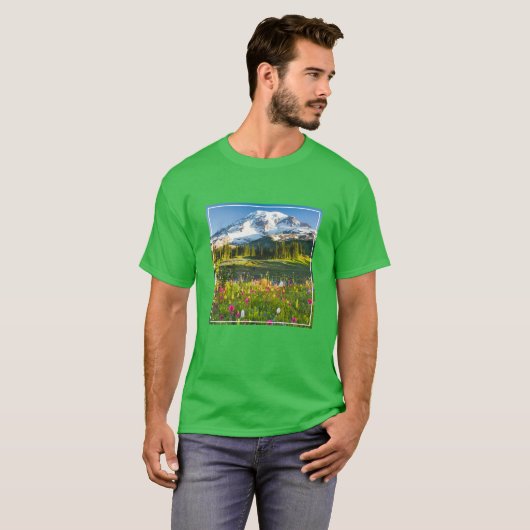 T-shirt Fleurs | Mt. Rainier Fleurs sauvages (Devant entier)
