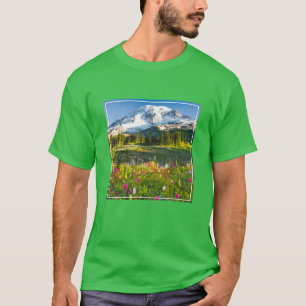 T-shirt Fleurs   Mt. Rainier Fleurs sauvages