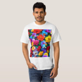 T-shirt Fleurs multicolores Motif-75647 (Devant entier)