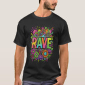 T-shirt Fleurs Néon RAVE (Devant)