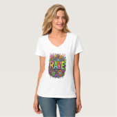 T-shirt Fleurs Néon RAVE (Devant entier)