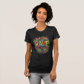 T-shirt Fleurs néon RAVE (Devant entier)