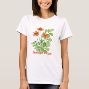T-shirt Fleurs orange d'aquarelle