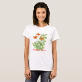 T-shirt Fleurs orange d'aquarelle (Devant entier)