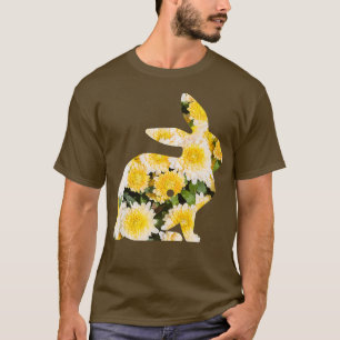T-shirt Fleurs printanières de lapin de Pâques florales Ra