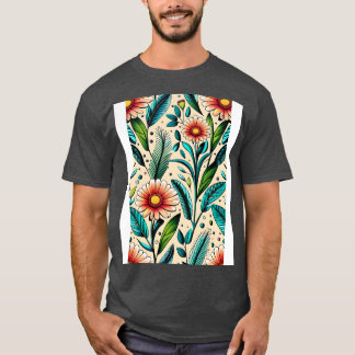 T-shirt Fleurs rétro 1